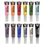 Moon Creations Tubes de peinture pour le visage et le corps avec pinceau applicateur | Prêt à l'emploi | Sans cruauté | Peinture