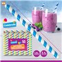Lot de 50 pailles à thé colorées à bulles de 21 cm,Grandes pailles en papier épais qui ne seront pas détrempées,Grandes pailles