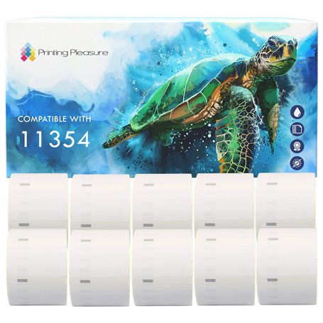 Printing Pleasure 11354 10 Rouleaux S0722540 57mm x 32mm Étiquettes Multi-usages compatible pour Dymo LabelWriter 4XL 450 400 33