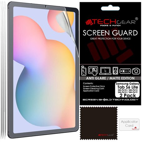 TECHGEAR 2 Pack Mat Protection Ecran Compatible avec Samsung Galaxy Tab S6 Lite 10.4 Pouces 2022/2020 (SM-P610/P613/P615/P619/P6