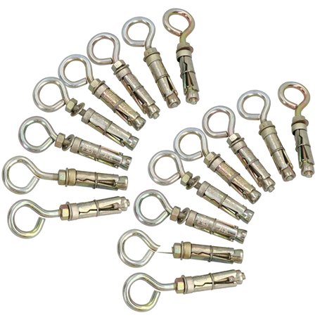 Lot de 16 boulons d'ancrage à crochet fermé de 6 mm