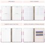 Busy B Agenda enseignant A4 non daté - Journal à rayures multicolores - Planificateur académique tout en un seul endroit avec se