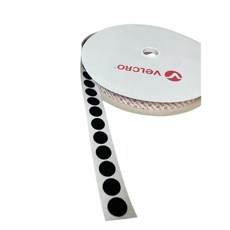 VELCRO® Pièces de monnaie noires à coller au choix : crochet et boucle de 13 mm