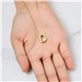 Philip Jones Collier plaqué or avec initiale lettre D créée avec des cristaux de zircon, Plaqué or, Cristal de zircondia®