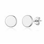 Boucles d'oreilles à tige ronde en plaqué argent