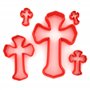 Custom Cutters Lot de 5 emporte-pièces en forme de croix en plastique pour pâtisserie