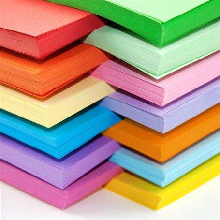 Lot de 50 feuilles de papier coloré A4 80 g/m² Couleurs fluo pastel vif Convient aux imprimantes à jet d'encre et photocopieurs