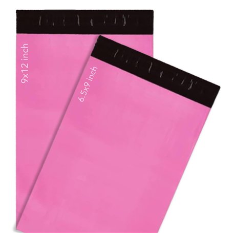 Packy Lot de 50 Sacs Postaux Sacs de Livraison Roses Mélangés | 2 Tailles (16