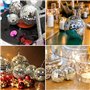 Volumoon 11 Pièces Boules Disco Miroir,Boules à Facettes Argentées Boule Disco,Boule à Facette Miroir Disco Ball Boule Miroir,Dé