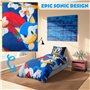 SONIC THE HEDGEHOG Housse de Couette et Taie d'oreiller Garçon, 1 Set de Linge de Lit pour Enfant et Ado
