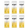 ICAN London Lot de 6 cartouches de cire à rouler - Cire naturelle - 100 ml