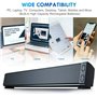 Yangers Barre de Son Bluetooth 5.0 sans Fil pour TV avec télécommande véritable Haut-Parleur Rechargeable USB 20W Microphone int