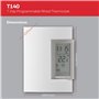 Honeywell T140C110AEU T140 : Thermostat câblé programmable sur 7 Jours