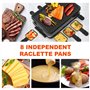 Raclette 8 Personen Raclette Grill Tischgrill Elektrisch 8 Pfännchen 8 Raclette Holzspatel Korean BBQ Grill Elektrogrill Antihaf