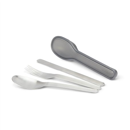Black+Blum Ménagère gigognes | Ensemble de 3 couverts de voyage compacts en acier inoxydable (couteau