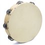 Tiger TAM98-10 Tambourin avec Peau naturel - 10" - Double Rang