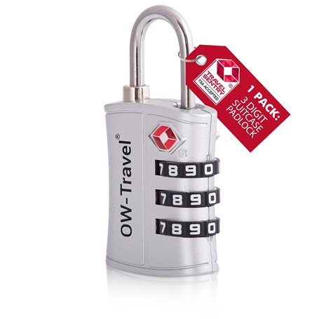 OW-Travel Cadenas TSA pour Valise. Cadenas Code 3 Chiffres ABS Antivol pour Bagages Casier Rangement Tente Camping.Bagages Combi