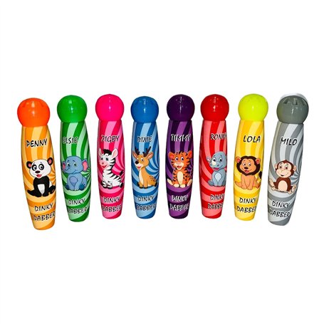Thomas & Anca Club Supplies Ltd Dinky Dabbers Dabbers Lot de 8 tampons pour billets de bingo sur le thème des animaux