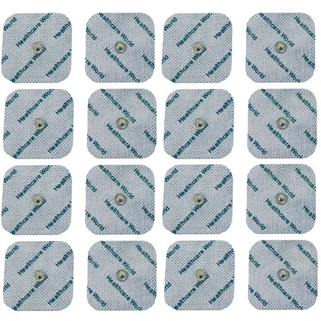 Électrodes Tens (16 pièces) Électrodes Auto-adhésives avec Connexion à Goujon compatibles avec Les Machines Sanitas
