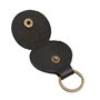 Pochette en cuir véritable noir avec jeton de chariot de votre sélection porte-clés pochette porte-clés porte-clés, Noir , L, Ga