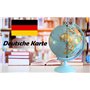TOPGLOBE Globe scolaire de 30 cm - Carte en allemand - Éducation du globe terrestre rotatif - Éducatif/géographique - École, mai