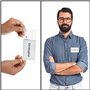 Belle Vous Lot de 50 Porte Badge Plastique Horizontal à Pince - 90 x 56 mm - Badge Infirmiere, Ecoles, Entreprises, Conférences