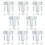 Neoteck Lot de 8 verrous de sécurité résistants en alliage de zinc pour diverses portes et fenêtres UPVC/PVC - blanc