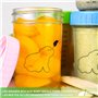 Budding Bear Petit Pot Conservation Bébé Verre 240ml (Lot de 6) - Pot Bebe Repas Réutilisables Compatible Lave-Vaisselle, Congél