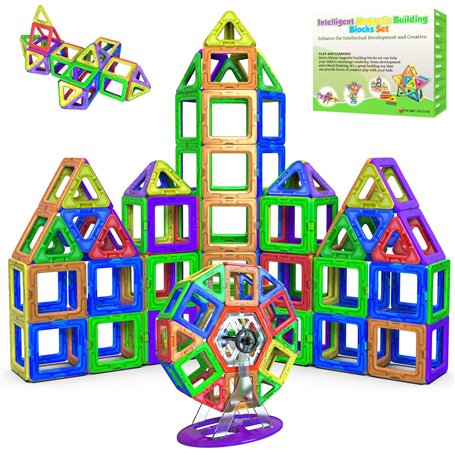 Blocs de Construction Magnétiques – Cadeaux de Luxe pour Les Enfants – Blocs de constructions aimantés - Jeux pour garçons et Fi