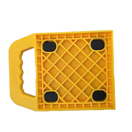 KATSU Lot de 4 Stabilisateur pour Cric de Caravane Patins avec Poignée et Caoutchouc Antidérapant