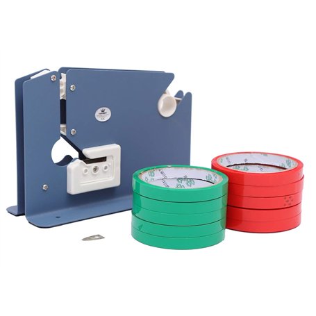 TOPWAY Scelleuse de Sac en Plastic pour Ruban Adhesif avec 10 Rouleaux Ruban Adhesif