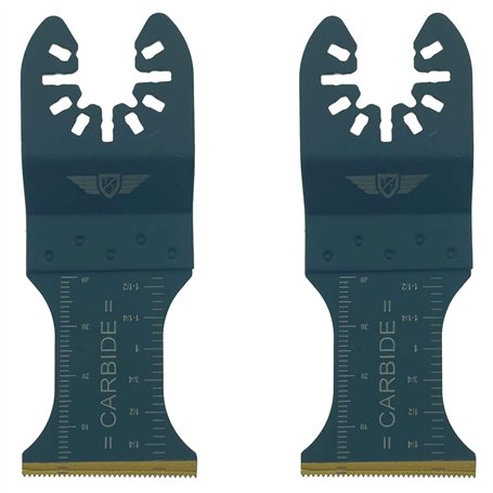 2 x TopsTools FA35ACT_2 Changement rapide en carbure de tungstène Lames de Heavy Metal pour Dewalt Bosch Fein (Pas StarLock) Mak