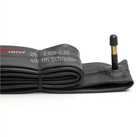 Fincci Chambre a air 26 Pouces - Chambre à air VTT 26x 2.1x 2.25 x 2.35 Pouces de Valve Schrader 48 mm pour Route VTT bici