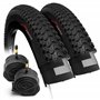 Fincci Pneu VTT 26 Pouces - Paire Pliable Pneus 26 x 2.1 Pouces 57-559 - Cupar Pneu avec Chambre à Air 26 Schrader - pour de Vil