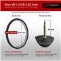 Fincci Chambre a Air 29 Pouces VTT - Paire Chambres à Air 29 x 2.1 x2.20 x 2.35 Pouces de Valve Presta 48mm pour Route VTT bici,