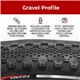 Fincci Gravel Pneus 700 x 38c - Paire Réfléchissant Pliable Tire 28 x 1.5 Pouces avec Protection Anti Crevaison 1mm 30 TPI pour 