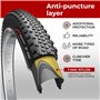 Fincci Gravel Pneus 700 x 40c avec Protection Anti Crevaison 1mm - Paire Pliable Tire 28 x 1.6 Pouces - Pack of 2X 42-622 pour É