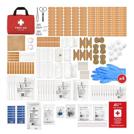 Active Era Trousse de Premiers Secours 320 Pièces – Kit De Survie Complet avec 2 Packs de Froid Instantané