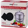RED FACTOR Lot de 8 filtres de Rechange à Charbon Actif Extra épais pour bacs de Compost de Cuisine sans Odeur (4 Ronds, 4 carré