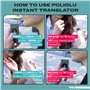 Traducteur Bidirectionnel Instantané Poliglu - Appareil de trad multilingue. Communication simplifiée avec ce dispositif de trad