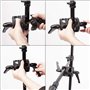 Support d'éclairage Photographie Kit: 1x Support Lumineux Aluminium Réglable 200cm et 1x Trépied Girafe Bras 140cm avec Double C