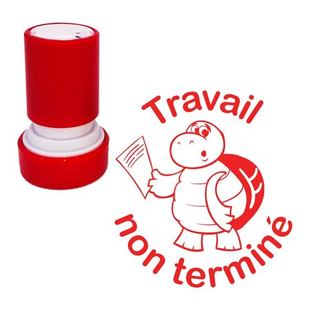 Travail non terminé Tampons Auto-Encreurs Enseignants - Rouge 22mm