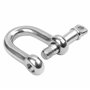 Belle Vous Manille de Levage M15 à Vis en Forme de D avec Goupilles (Lot de 2) - Manille INOX Solides - Epaisseur 1,5 cm et Capa