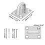 BELLE VOUS Crochet Suspension Plafond M8 en Inox avec Vis (Lot de 4) - Plaque Oblongue Rectangulaire Robuste avec Crochet Mural