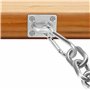 BELLE VOUS Crochet Suspension Plafond M8 en Inox avec Vis (Lot de 4) - Plaque Oblongue Rectangulaire Robuste avec Crochet Mural