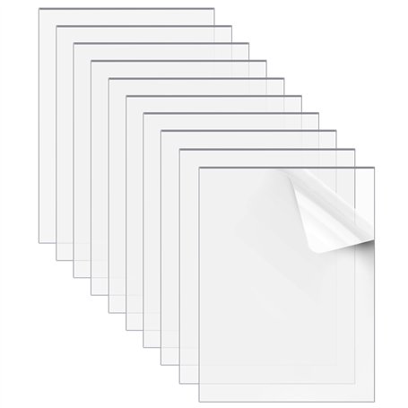 Belle Vous Lot de 10 Plaque Acrylique Transparent - Plexi 1mm de 20 x 25