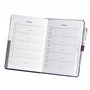 Carnet d'adresses - Répertoire A à Z - Couverture rigide avec stylo - Format A5 (Violet)