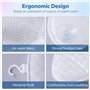 ADOV Coussin de bain ergonomique de luxe pour la tête et le cou avec 6 ventouses Technologie 4D Air Mesh - Coussin antidérapant