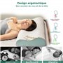 Flowen Oreiller Ergonomique Cervical Coussin Memorie Forme Orthopédique Double Vague Idéal pour Le Soutien du Cou et de la Tête 