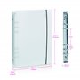 Plastique Classeurs à Anneaux pour Format A5 Standard 6 Trous En PP, Transparent Rond Classeur à Feuilles Mobiles Avec 6 Anneau 